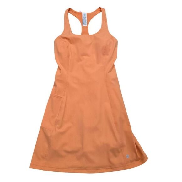 Sweaty Betty London Power Workout Dress Women's 4 Orange Racerback Sleeveless - Picture 2 of 8